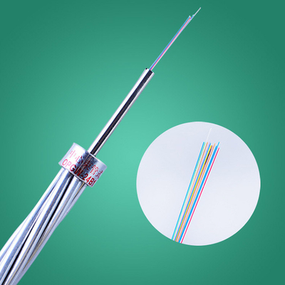 Overhead Power Line OPGW Fiber Optic Cable 24 Core Single Mode G652D