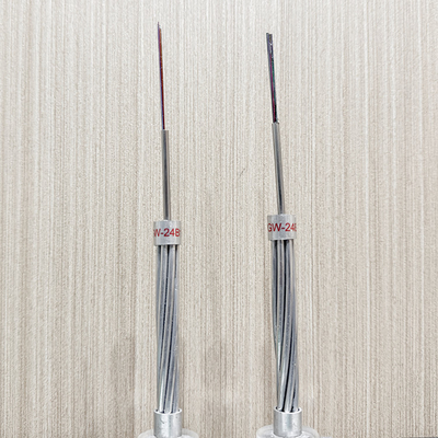 Overhead Power Line OPGW Fiber Optic Cable 24 Core Single Mode G652D