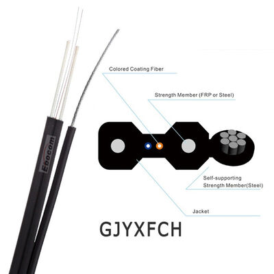 Outdoor No Metal GJYXFCH 4Core G652D G657A1 G657A2 Drop Cable For Ftth Communication