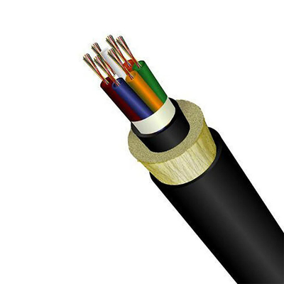alta calidad ADSS fibra óptica cable exterior g652d 12 24 58 80 hilos de núcleo de modo único de la extensión de 200 chaqueta PE simple