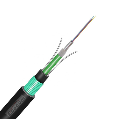 GYXTW Cable blindado de fibra óptica de cinta de acero de 2-12 núcleos de modo único con G652D PE para comunicación LAN