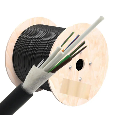 G652D Tipo de fibra aérea GYFTY Cable de fibra óptica 2-144 núcleo chaqueta HDPE no blindada para auto-apoyo