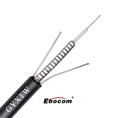 GYXTW 12 núcleo de un solo modo de fibra óptica exterior cable G652D cinta de acero blindado tubo suelto chaqueta de PE para telecomunicaciones de larga distancia