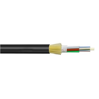 Cable de fibra óptica de soporte de fibra óptica de tipo dieléctrico único ADSS 24 núcleo Cable de fibra óptica de soporte de fibra óptica de tipo dieléctrico único Capa PE Negro para instalación aérea de larga duración