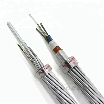 OPGW48B1-50 Cable de cable aéreo de tierra 24 48 72 96Core para la comunicación en red de torre 220KV