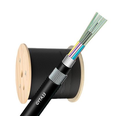 Cable blindado de tubo suelto GYTA 48 núcleos, impermeable y duradero, con protección de cinta de aluminio para instalación en conductos