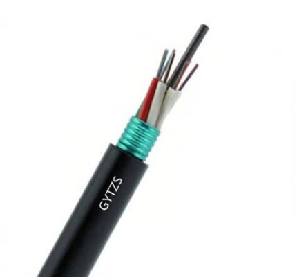 Cable de fibra óptica para exteriores GYTS 2~144 núcleos, cable blindado con cinta de acero para instalación en conductos o aérea