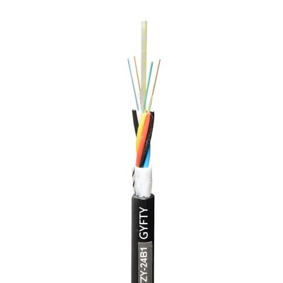 Cables de fibra óptica no metálica resistentes a la llama de 4~144 núcleos GYFTZY