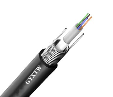 GYXTW 4 Core Single-Mode Outdoor Fiber Optic Cable con cinta de acero blindada