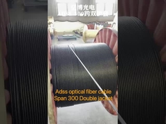 Resistencia a la tracción fuerte ADSS Cables de fibra óptica de 8 núcleos 100 200 300 chaleco PE de cubierta única